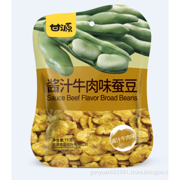 Tasty sauce beef flavor broad bean snack food